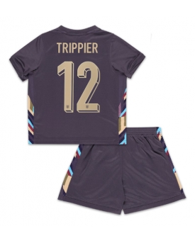 Inghilterra Kieran Trippier #12 Maglia Gara Trasferta Repliche Europei 2024 Bambino